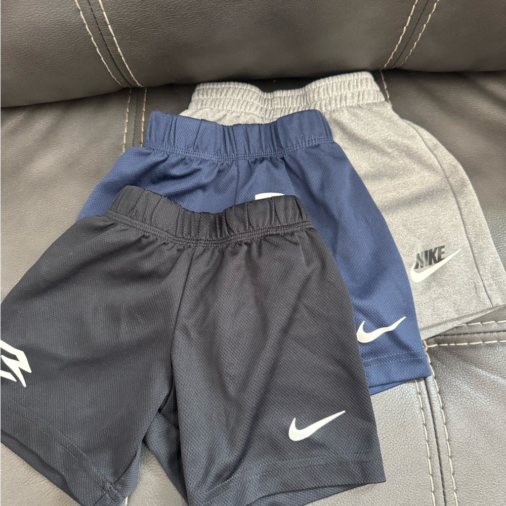 Nike Kids' Shorts Trio - Black, Navy, Gray